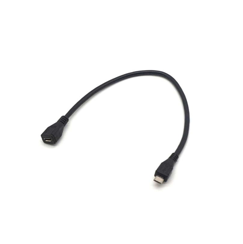 Plugadget 2PCS Micro USB 2.0 Type B Male To Female Extension Cable Wire Extender Charging Cable