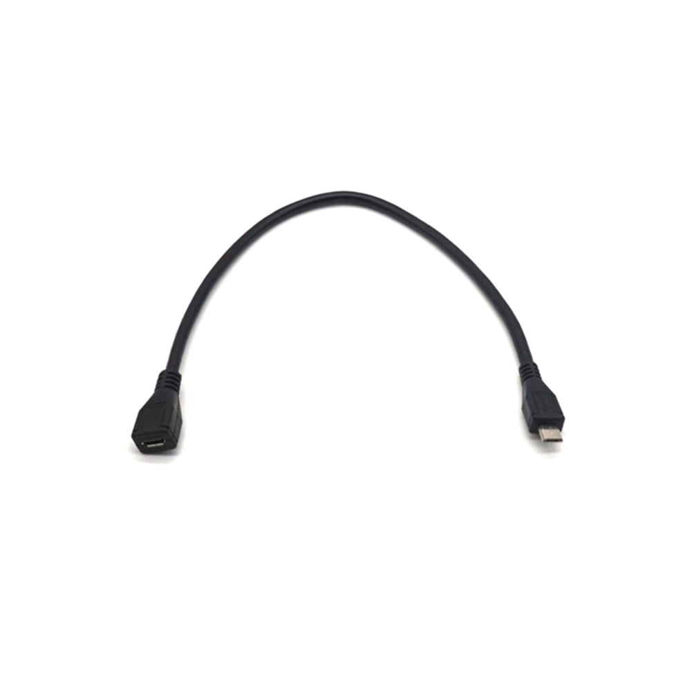 Plugadget 2PCS Micro USB 2.0 Type B Male To Female Extension Cable Wire Extender Charging Cable