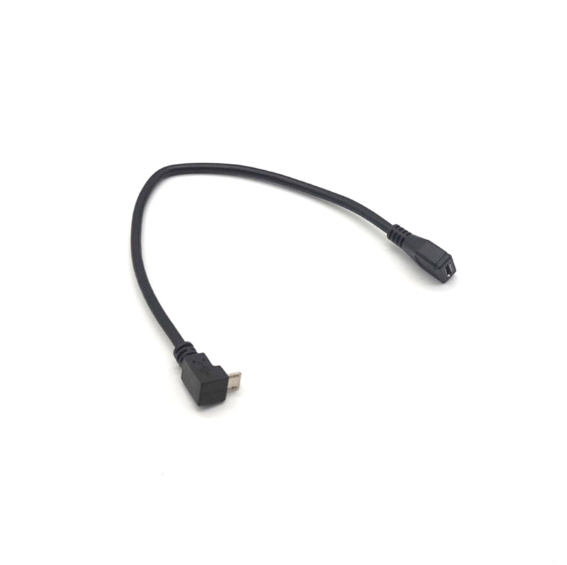 Plugadget Micro USB Male to Micro USB 5Pin Female plug Down Angled Extension Cable Adapter Converter
