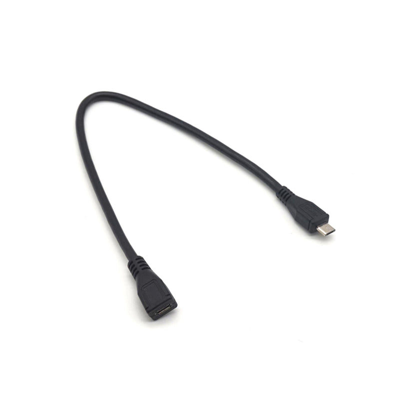 Plugadget 2PCS Micro USB 2.0 Type B Male To Female Extension Cable Wire Extender Charging Cable