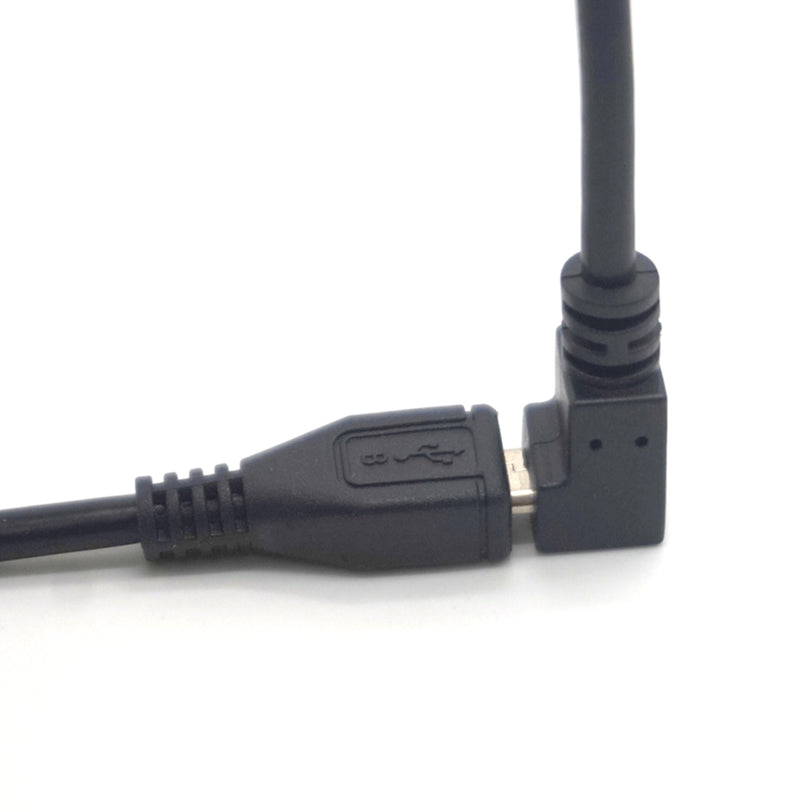 Plugadget Micro USB Male to Micro USB 5Pin Female plug Down Angled Extension Cable Adapter Converter