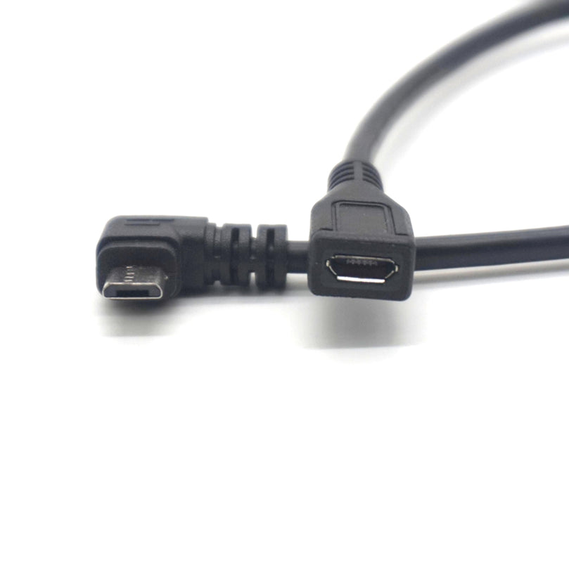 Plugadget Converter Data Cable left and right 90 Degree Micro USB Male To Female Adapter Converter Data Cable