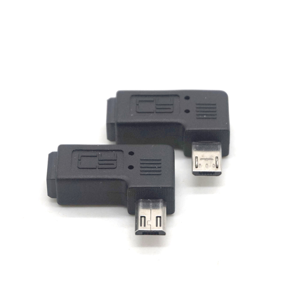 Plugadget 90 Degree left+right Angle Adapter Micro USB Type A B Male to Mini USB Female Adapter