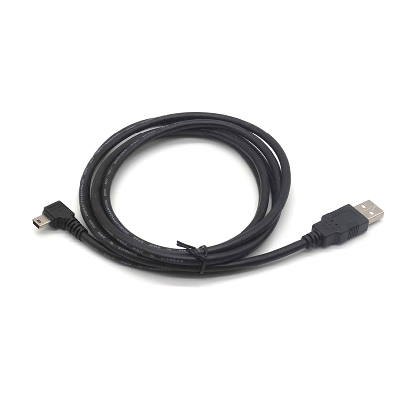 Plugadget Mini USB B Type 5pin Male Left Angled 90 Degree to USB 2.0 Male Data Cable 1.8m(3.3 ft)