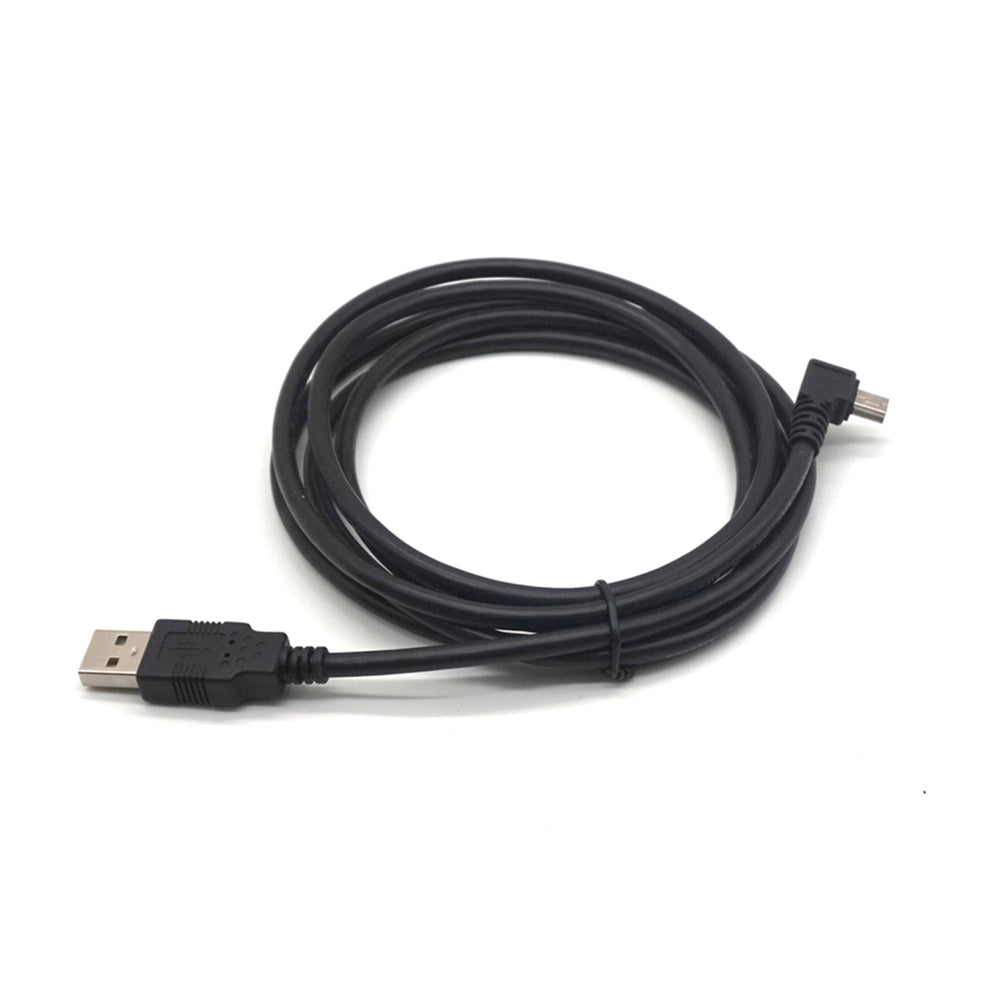 Plugadget Mini USB B Type 5pin Male Left Angled 90 Degree to USB 2.0 Male Data Cable 1.8m(3.3 ft)