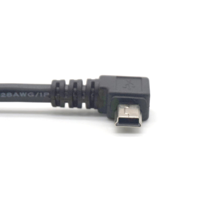 Plugadget Mini USB B Type 5pin Male Left Angled 90 Degree to USB 2.0 Male Data Cable 1.8m(3.3 ft)