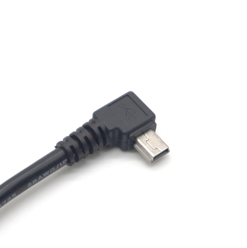 Plugadget Mini USB B Type 5pin Male Left Angled 90 Degree to USB 2.0 Male Data Cable 1.8m(3.3 ft)