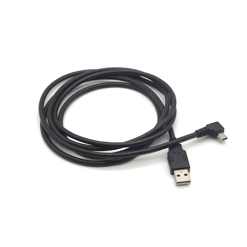 Plugadget Mini USB B Type 5pin Male Left Angled 90 Degree to USB 2.0 Male Data Cable 1.8m(3.3 ft)