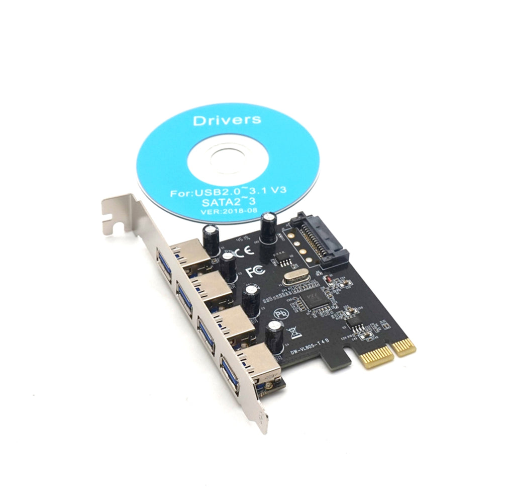 PCI-E to 4 Ports USB3.0 Expansion Card