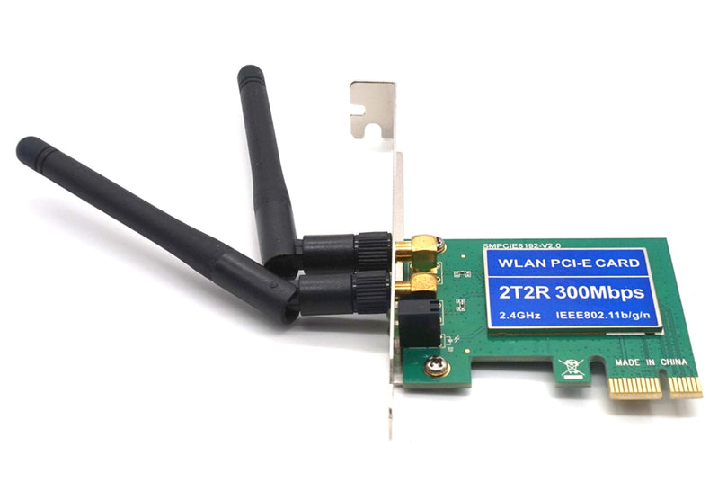 PCIe Wireless 300Mbps Internal PCIe WiFi Card PCI Express Network Card For PC Desktop 2.4 GHz Dual Antenna 2T2R PCI-e WLAN Card