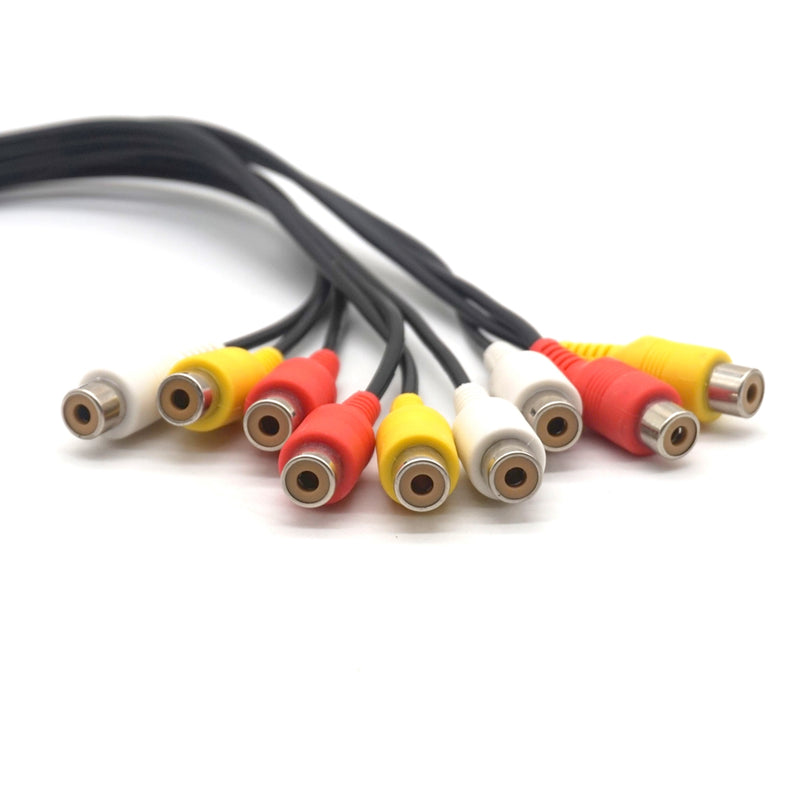 Plugadget Audio Video Connect Cables AV Lotus Head 3 Male To 9 Female Line DVD Set-top Box Connected To TV RCA Video Cable Split Line