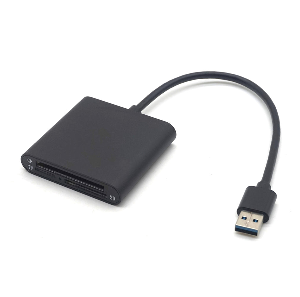 Plugadget Portable Micro USB 3.0 OTG 3-slot High Speed CF SD Micro SD TF Card Reader For PC Android Phone