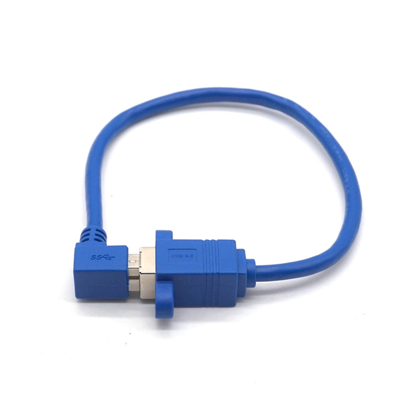 Plugadget USB 3.0 B Male 90 Degree Right Angle to B Female USB3.0 BM to BF printer cable for Printers scanners Hard Disk 30cm(1ft)