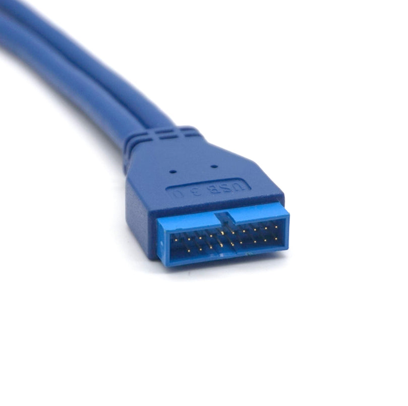 Plugadget Dual 2 Port USB3.0 USB 3.0 A Male to Motherboard Mainboard 20Pin Cable Adapter 19 Pin USB Extension cable