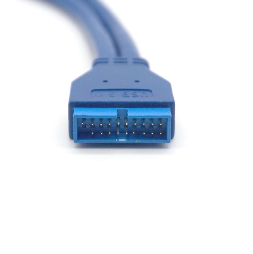 Plugadget Dual 2 Port USB3.0 USB 3.0 A Male to Motherboard Mainboard 20Pin Cable Adapter 19 Pin USB Extension cable