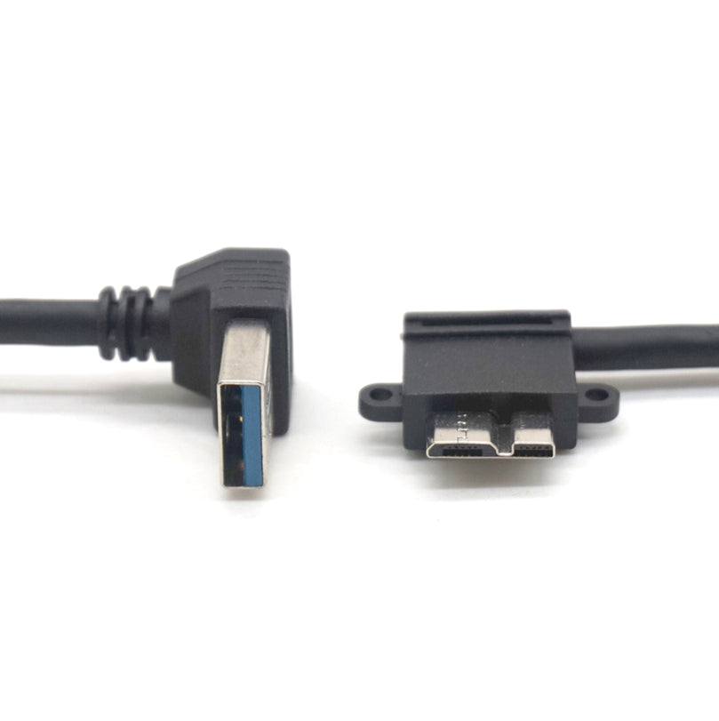 Plugadget Up Angled 90 Degree USB 3.0 to Micro 10Pin Right Angled Cable 20cm for Cell phone & Hard Disk SSD