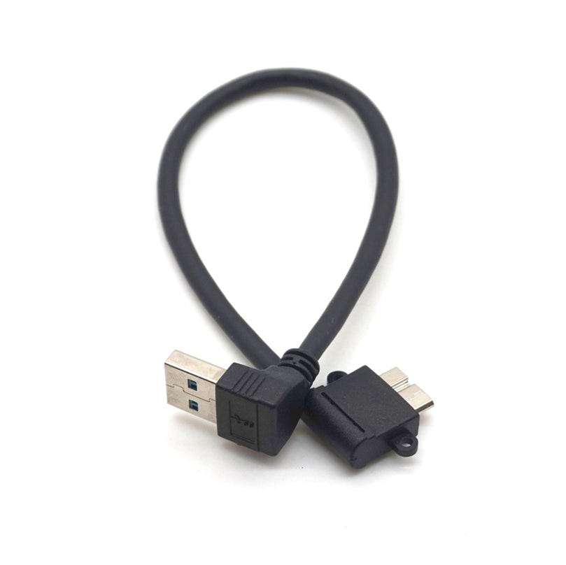 Plugadget Up Angled 90 Degree USB 3.0 to Micro 10Pin Right Angled Cable 20cm for Cell phone & Hard Disk SSD