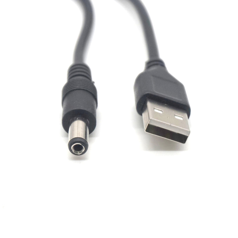 Plugadget 2PCS USB to DC5.5*2.1mm DC5.5 power cable copper core USB to DC5.5 DC line data cable