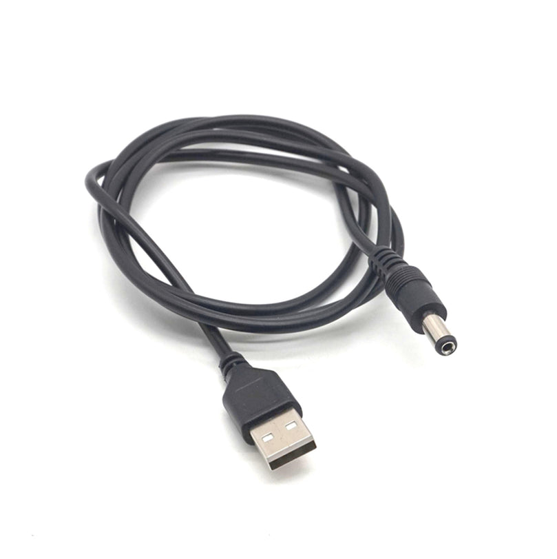 Plugadget 2PCS USB to DC5.5*2.1mm DC5.5 power cable copper core USB to DC5.5 DC line data cable