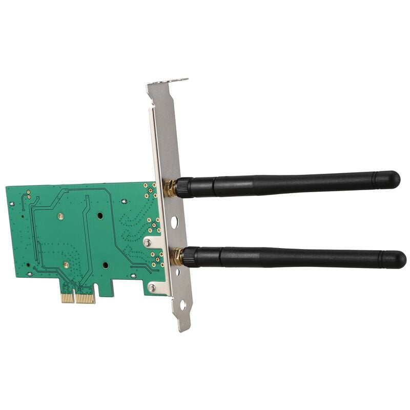 Plugadget 2 antenna network card 4G/5G 300Mbps PCI-E X1 WiFi Wireless Card Adapter Chipset for BCM4322 wbe3220