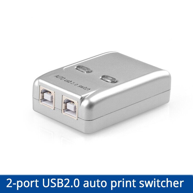 Plugadget USB2.0 Auto Selector Switch Printer 2 Port Flash Driver Mouse Sharing Switcher Hotkey Software Control MT-SW221-CH