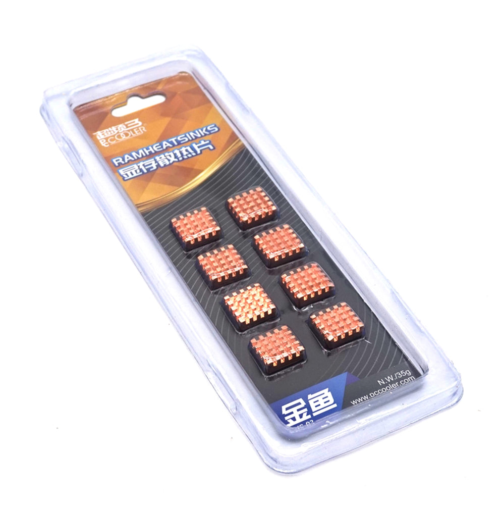 Plugadget 8Pcs/Pack Copper Ram Heatsink For DDR DDR2 DDR3 Heat Sink Radiator