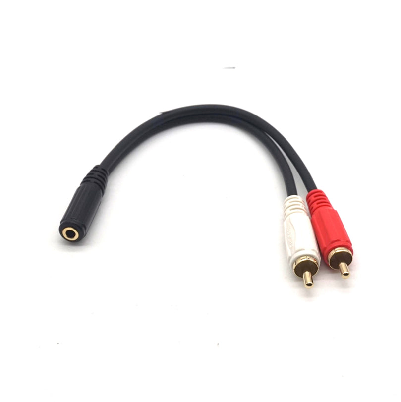 Plugadget RCA Cable Stereo Audio Video Adapter 3.5mm Cable Double Female Jack To 2RCA Male Socket 3.5 Y Plug Converter