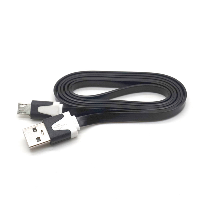 Plugadget 2Pcs Micro USB Cable Flat Transfer Charging Cord Micro USB To USB Cable