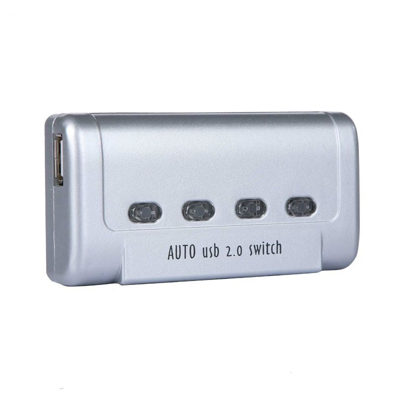 Plugadget 4 Port USB 2.0 Auto Selector Switch Printer Flash Driver Mouse Sharing Switcher Hotkey Software Control 4 in 1 out MT-SW-241-CH