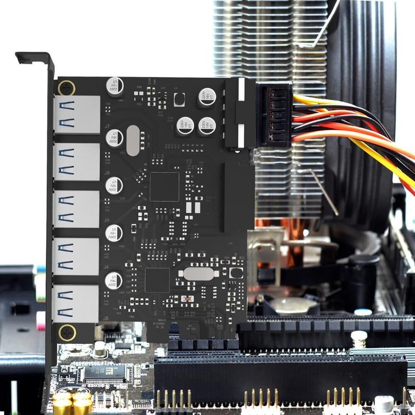 PCIE to 5 Port USB3.0