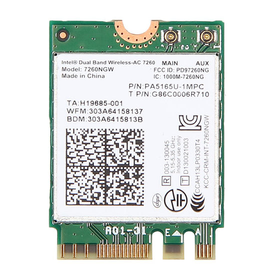 Intel 7260AC Wirelss card