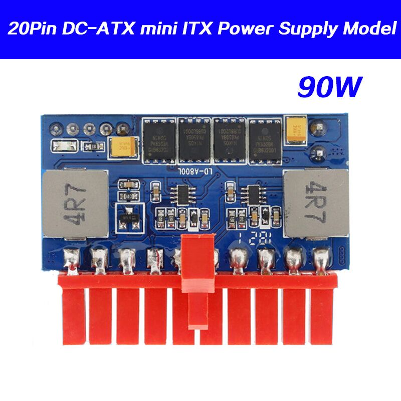Plugadget DC-ATX 90W Mini ITX Inline Power Module Conversion Board 12V Low Power 20PIN Power Supply Module With Cable