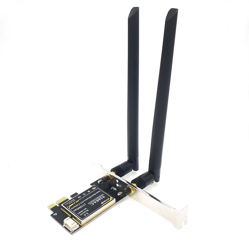 Plugadget 9260AC Dual-Band Gigabit Desktop PCI-E PCIE 1X Wireless Network Card 1730Mbps Bluetooth 5.0 gaming wifi adapter+ 6DBI antenna