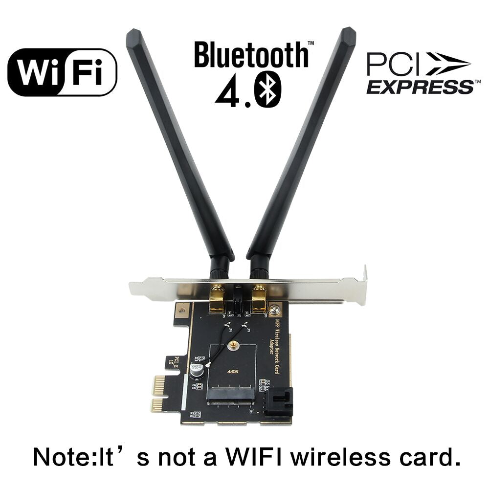 Plugadget M.2 Card To PCI Express Adapter Desktop Converter For Intel 8265NGW 9260NGW AX200 WIFI 6 AX210 NGFF M.2 WiFi Bluetooth Network