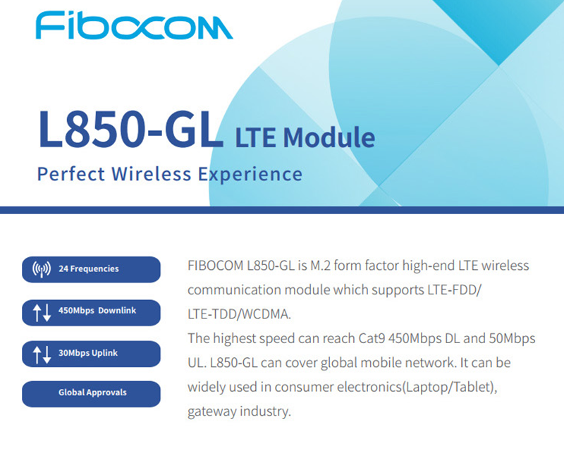 Plugadget L850-GL for HP LT4210 Fibocom 4G LTE Card XMM 7360 WWAN Mobile Module for hp 840 430 G5/440 G5/450 G5/640 Notebook PC