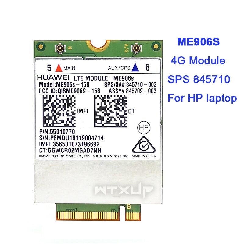 Plugadget Mobile Broadband Card for HP 840 850 LT4132 LTE HSPA+ 4G Module ME906S ME906S-158 845710-003