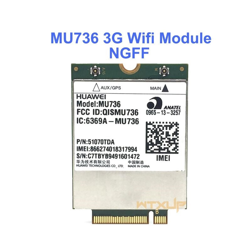 Plugadget Original UNLOCKED MU736 3G NGFF M.2 interface Wireless Card WCDMA/HSP/HSPA+/EDGE/GPRS/GSM Module