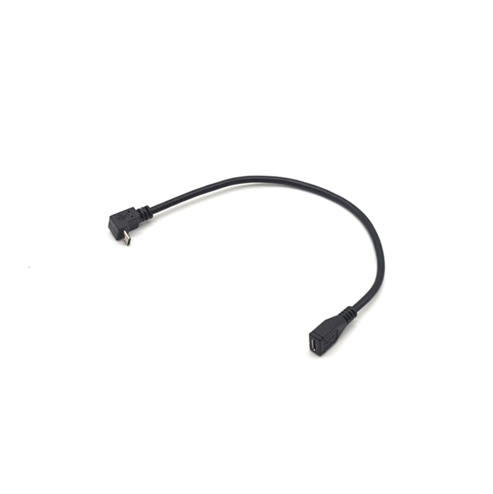 Plugadget Micro USB Male to Micro USB 5Pin Female plug Down Angled Extension Cable Adapter Converter