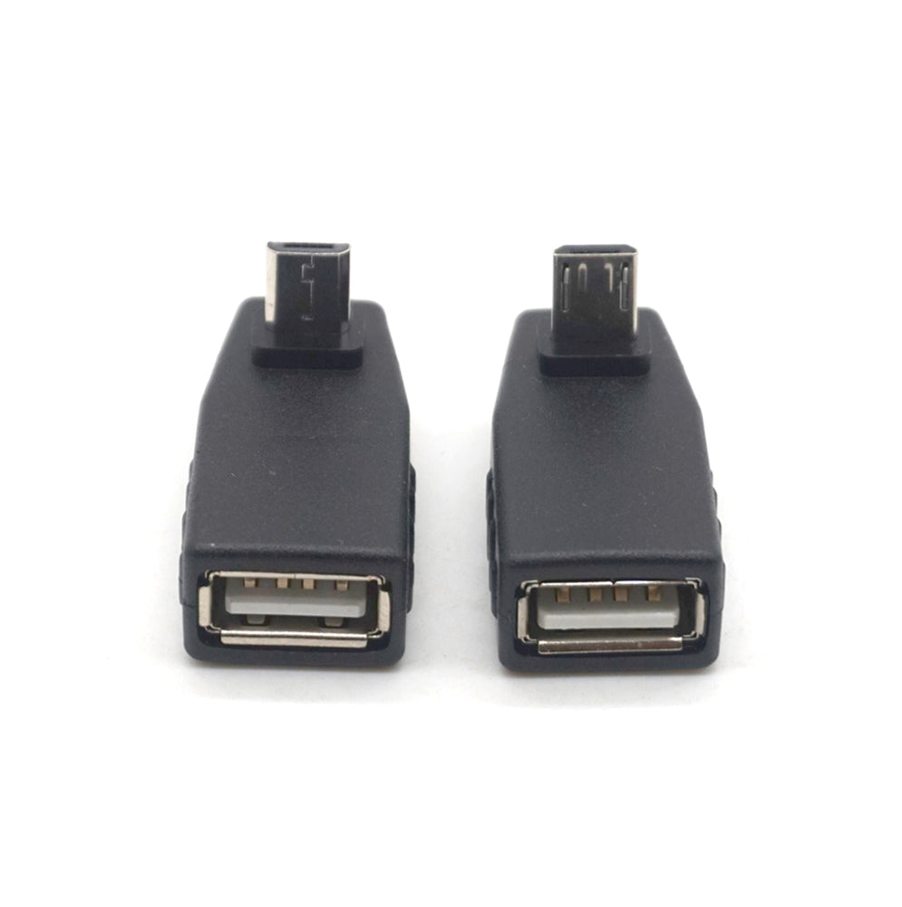 Plugadget Micro USB Male to USB 2.0 Female USB OTG Up Down degree Adapter Converter