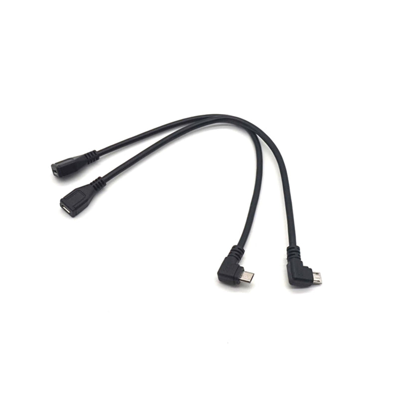 Plugadget Converter Data Cable left and right 90 Degree Micro USB Male To Female Adapter Converter Data Cable