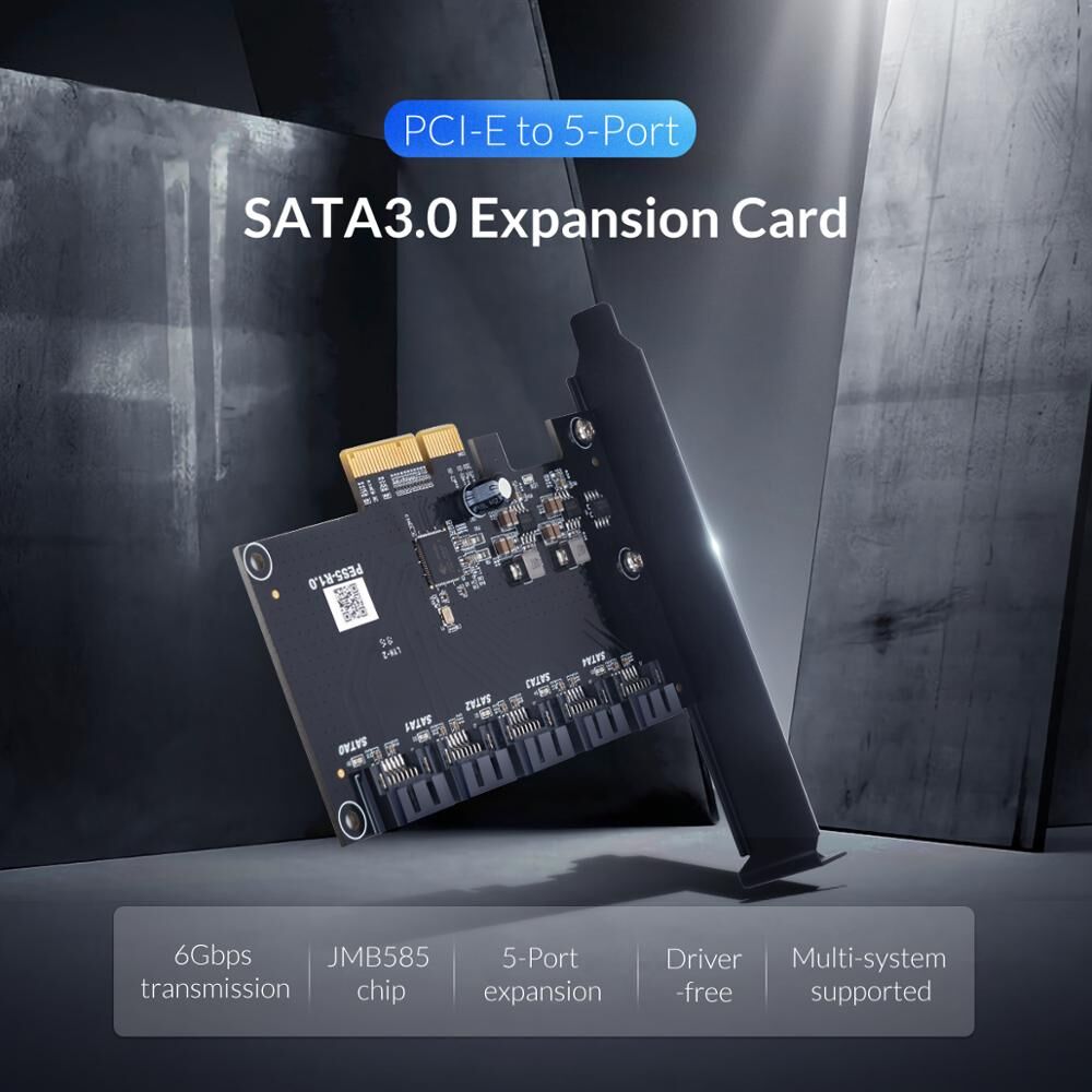 PCI-E to 5port SATA