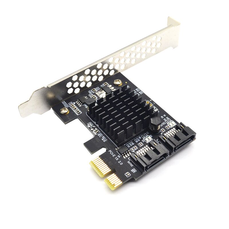 Plugadget PCI-E SATA 1X 4X 8X 16X PCI-E Cards PCI Express to SATA 3.0 2-Port SATA III 6Gbps Expansion Adapter Boards