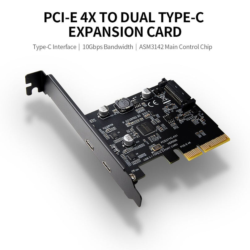 PCI-E 4X to Dual Type-C
