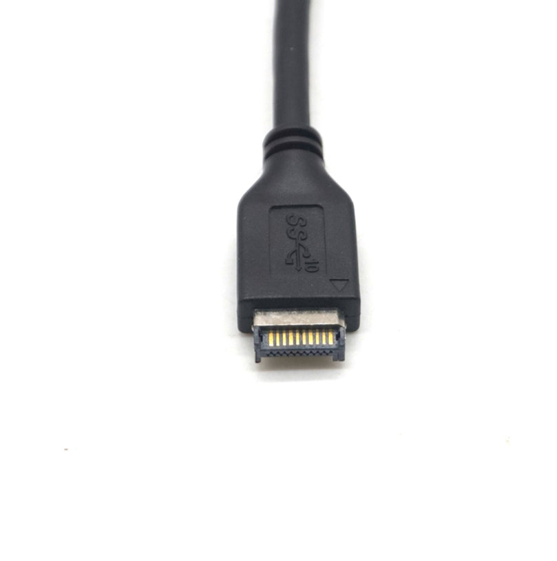 Plugadget USB3.1 Type-E Male to USB3.0 IDC 20Pin Female Extension Cable Cord for ASUS