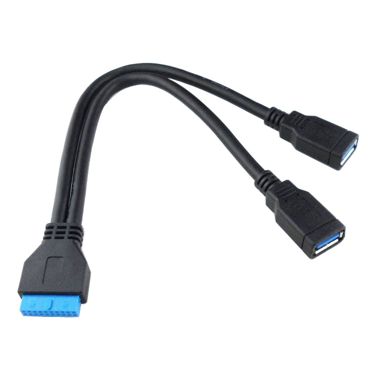 2 Port Panel Mount USB 3.0 (5Gbps) Cable - USB A to Motherboard Header  Cable F/F