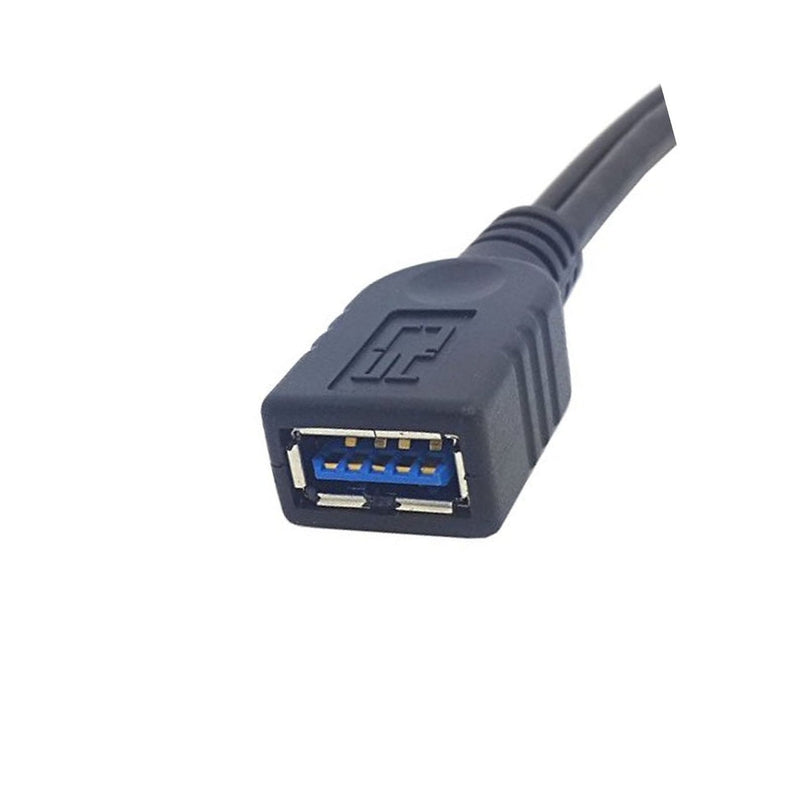 Achetez U3-104 50cm Double USB 3.0 Mâle à Double Câble D'extension