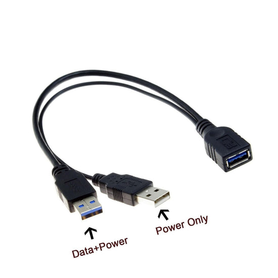 usb 3.0 female to dual male cable